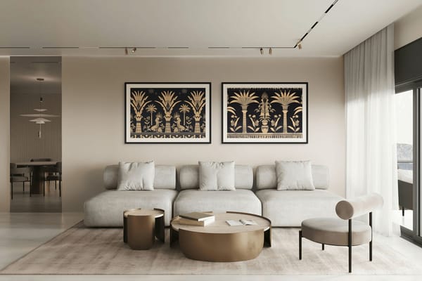 Golden Palms II – wall art – Fringe Art Studio- Wall Art- Cairo Egypt – Fringe Art Studio- Wall Art- Cairo Egypt