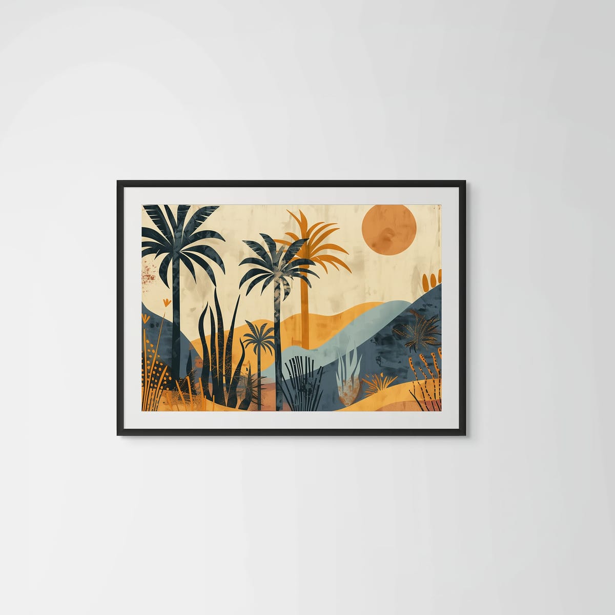Horizon – black frame – framed art print – Fringe Art Studio- Wall Art- Cairo Egypt