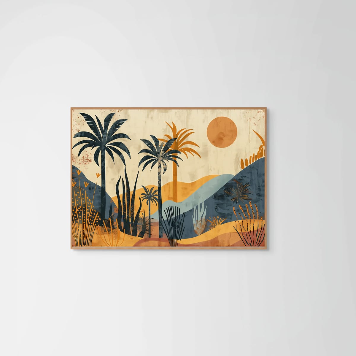 Horizon – natural wood frame – no mount – Fringe Art Studio- Wall Art- Cairo Egypt