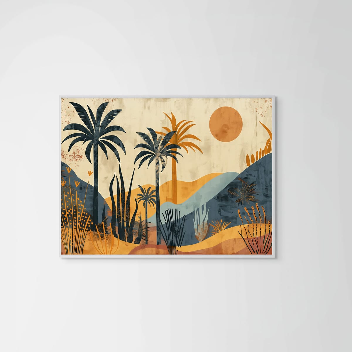 Horizon – white frame – no mount – Fringe Art Studio- Wall Art- Cairo Egypt