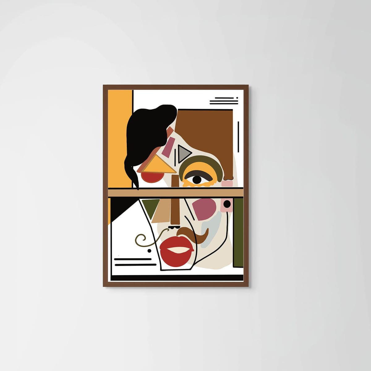 Jack – dark wood frame – no mount – Fringe Art Studio- Wall Art- Cairo Egypt