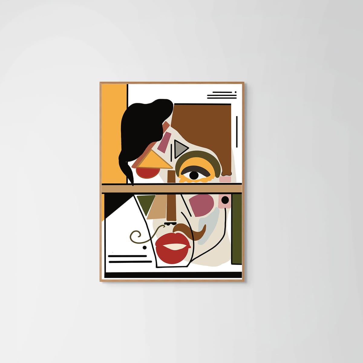 Jack – natural wood frame – no mount – Fringe Art Studio- Wall Art- Cairo Egypt