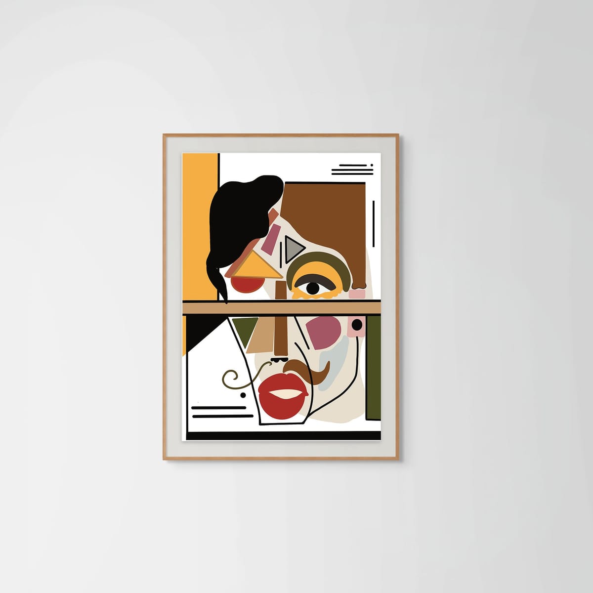 Jack – natural wood frame – framed art print – Fringe Art Studio- Wall Art- Cairo Egypt