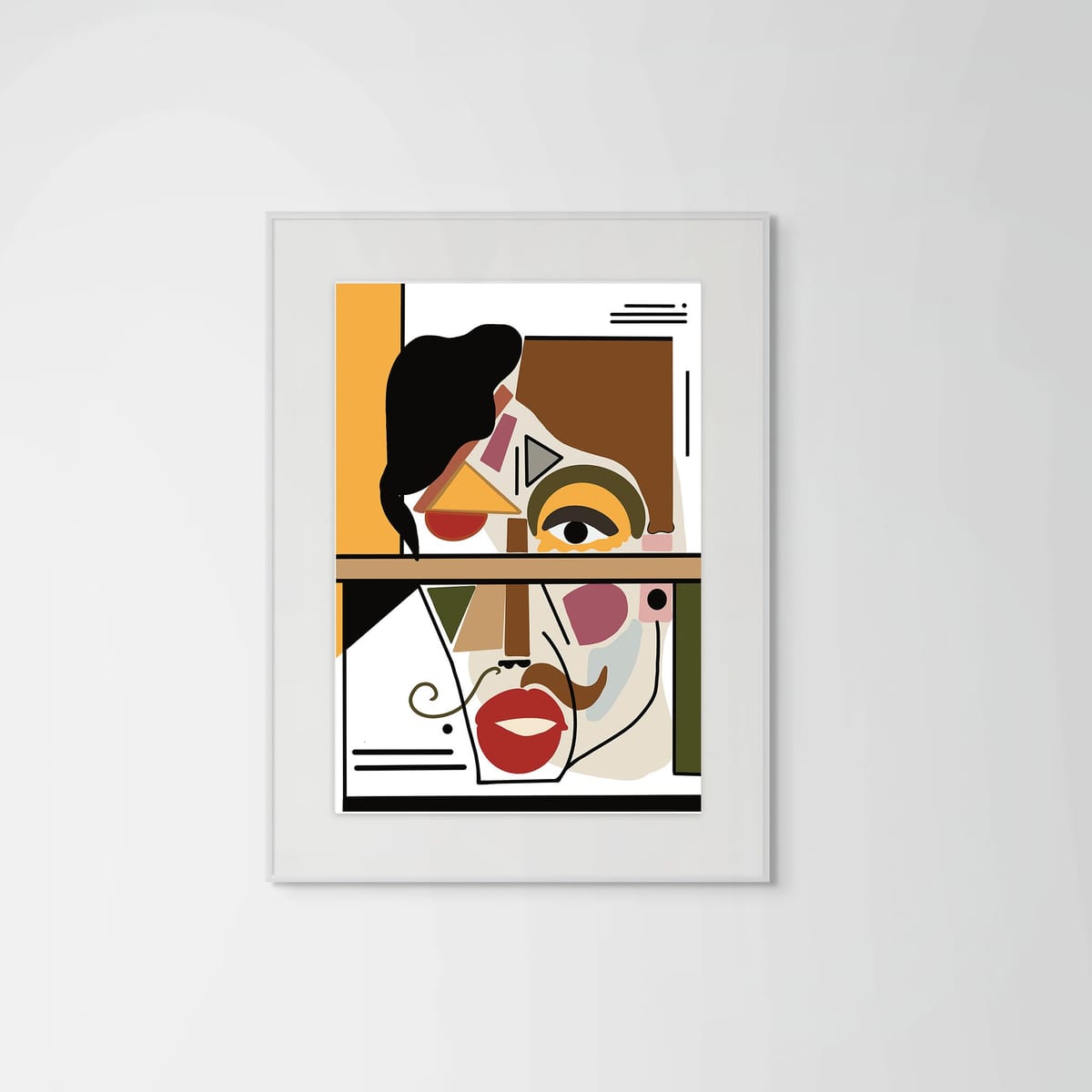 Jack – white frame – framed art print – Fringe Art Studio- Wall Art- Cairo Egypt