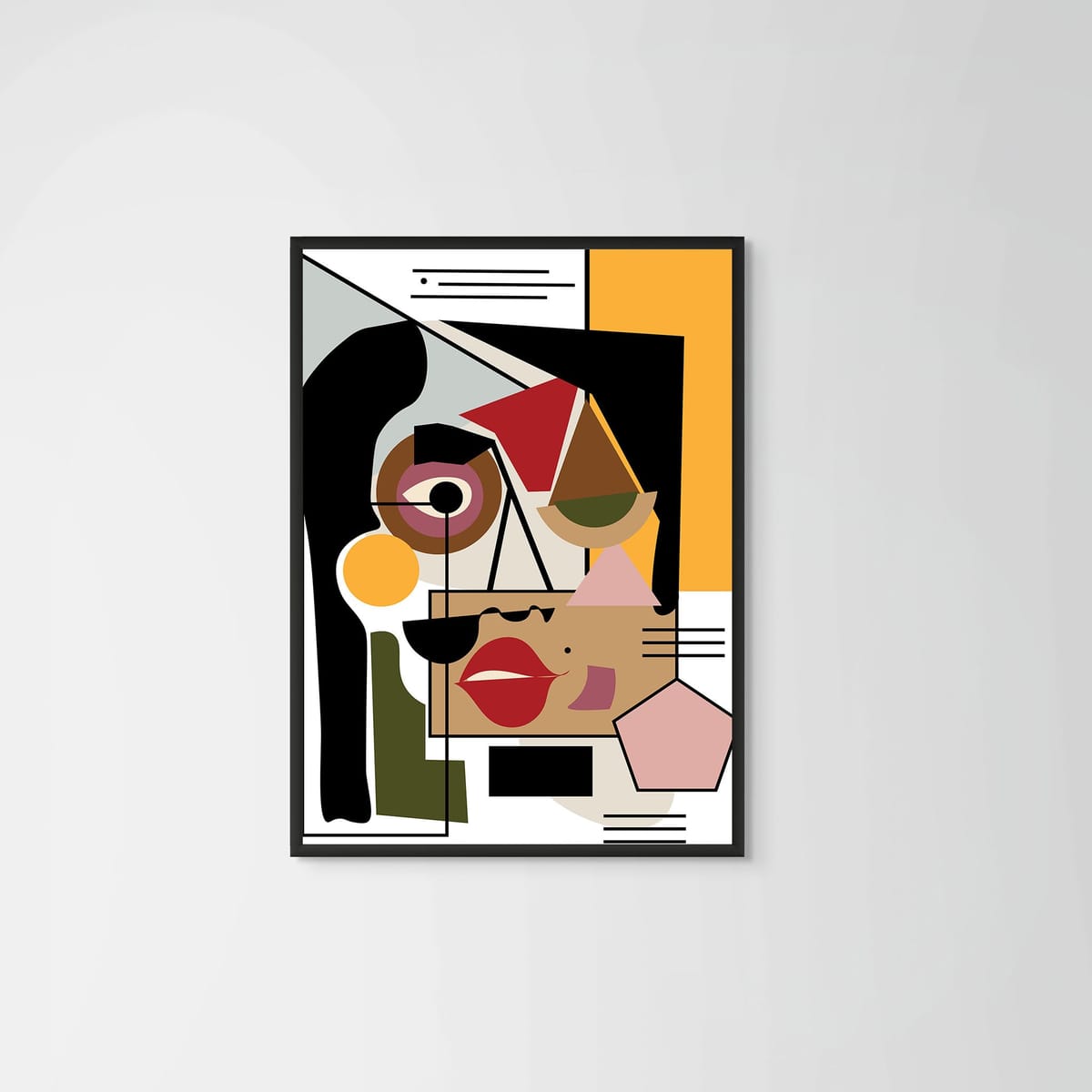 Julia – black frame – no mount – Fringe Art Studio- Wall Art- Cairo Egypt