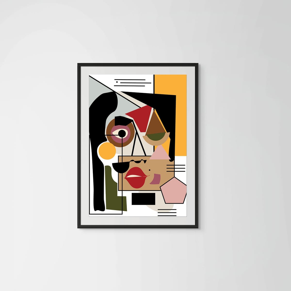 Julia – black frame – framed art print – Fringe Art Studio- Wall Art- Cairo Egypt