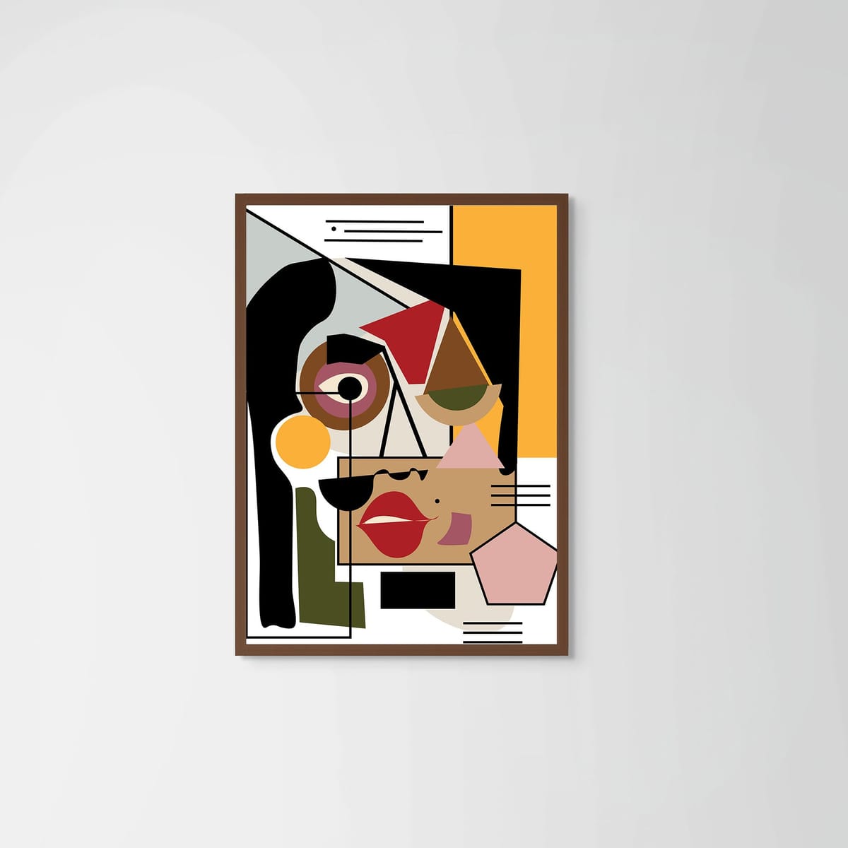 Julia – dark wood frame – no mount – Fringe Art Studio- Wall Art- Cairo Egypt
