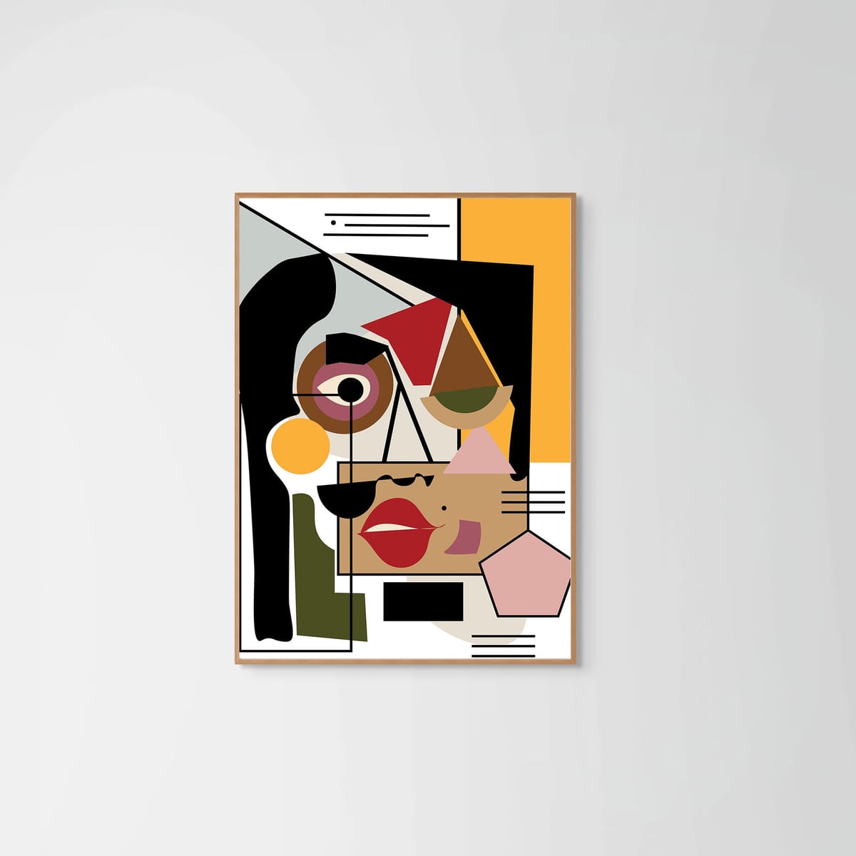 Julia – natural wood frame – no mount – Fringe Art Studio- Wall Art- Cairo Egypt
