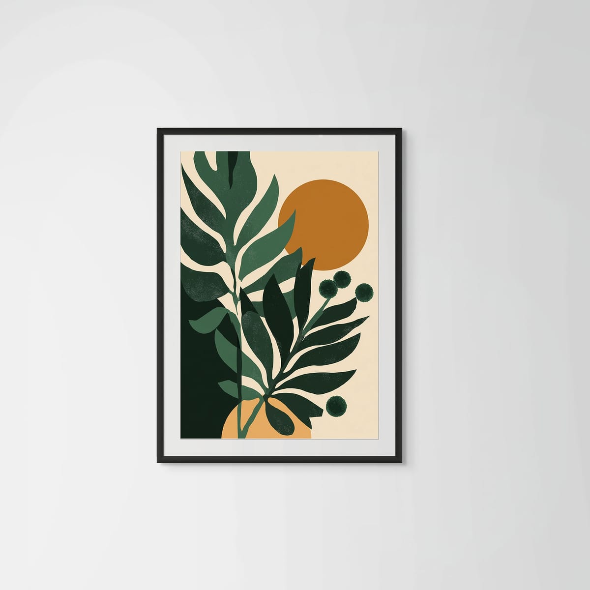 Leaves – black frame – framed art print – Fringe Art Studio- Wall Art- Cairo Egypt