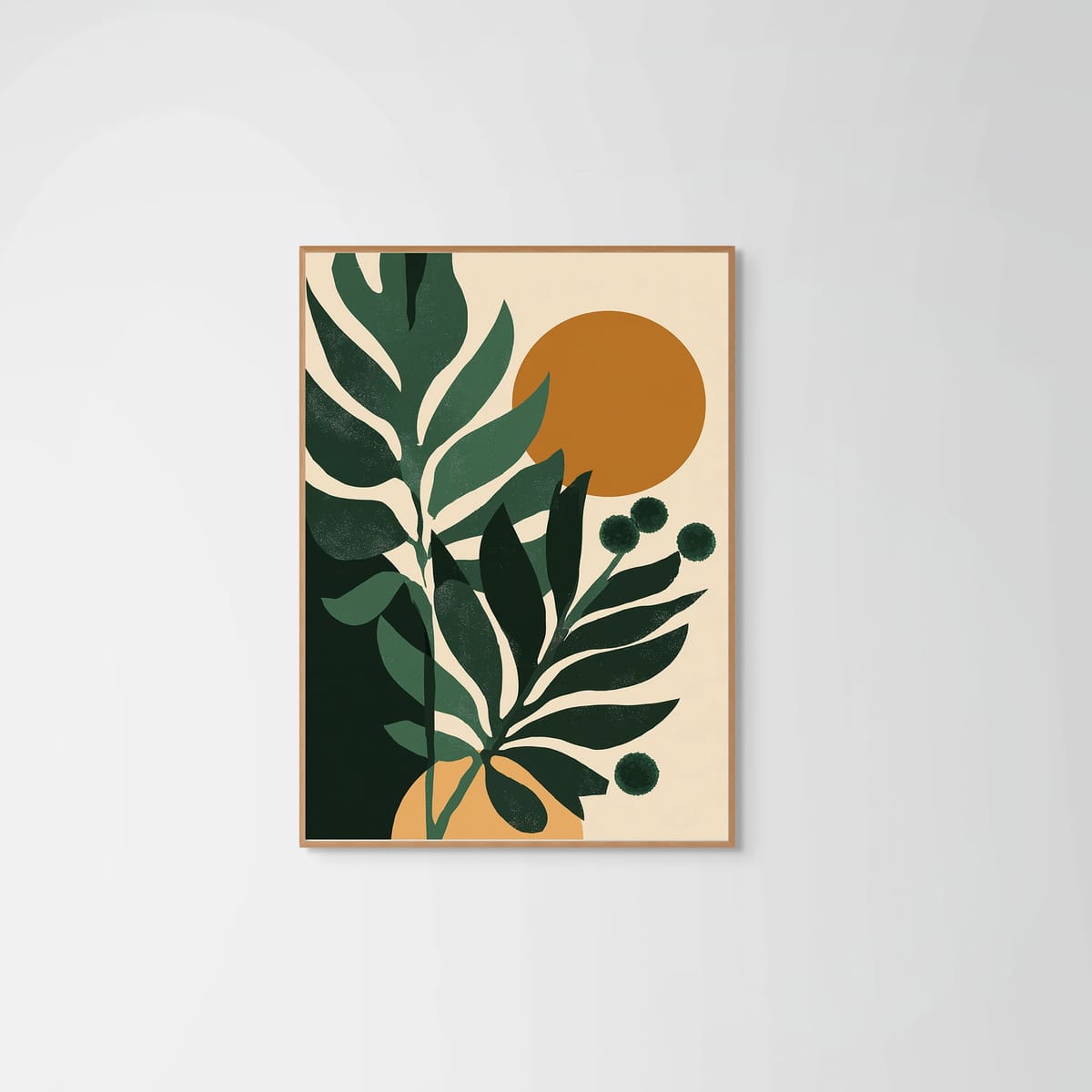 Leaves – natural wood frame – no mount – Fringe Art Studio- Wall Art- Cairo Egypt