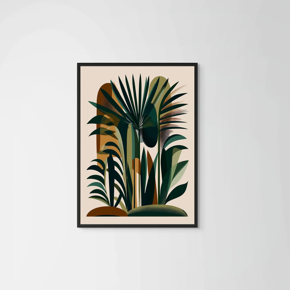 Palm Structure – black frame – no mount – Fringe Art Studio- Wall Art- Cairo Egypt