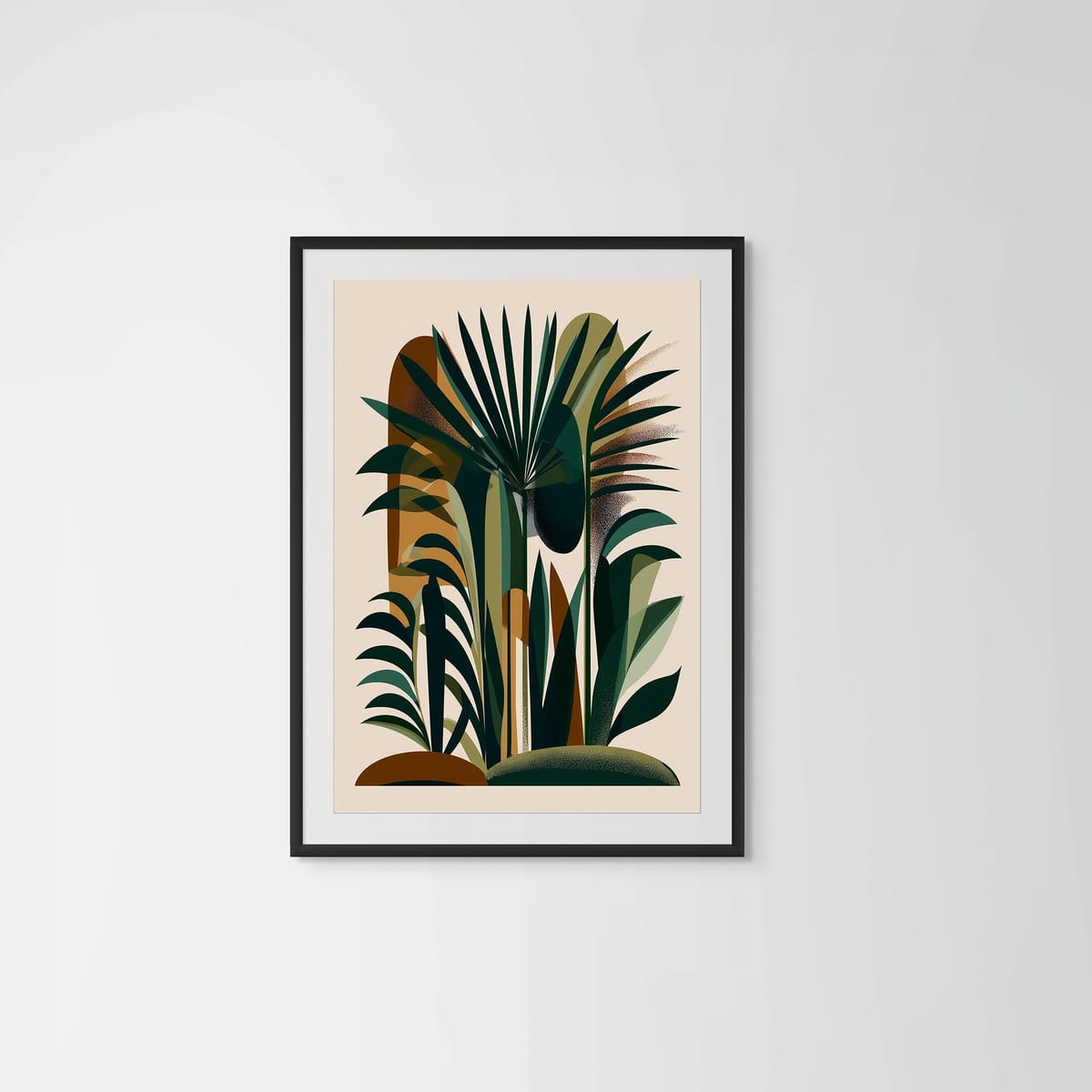 Palm Structure – black frame – framed art print – Fringe Art Studio- Wall Art- Cairo Egypt