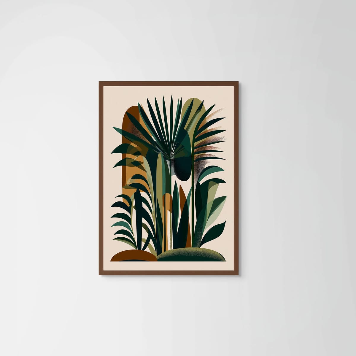 Palm Structure – dark wood frame – no mount – Fringe Art Studio- Wall Art- Cairo Egypt