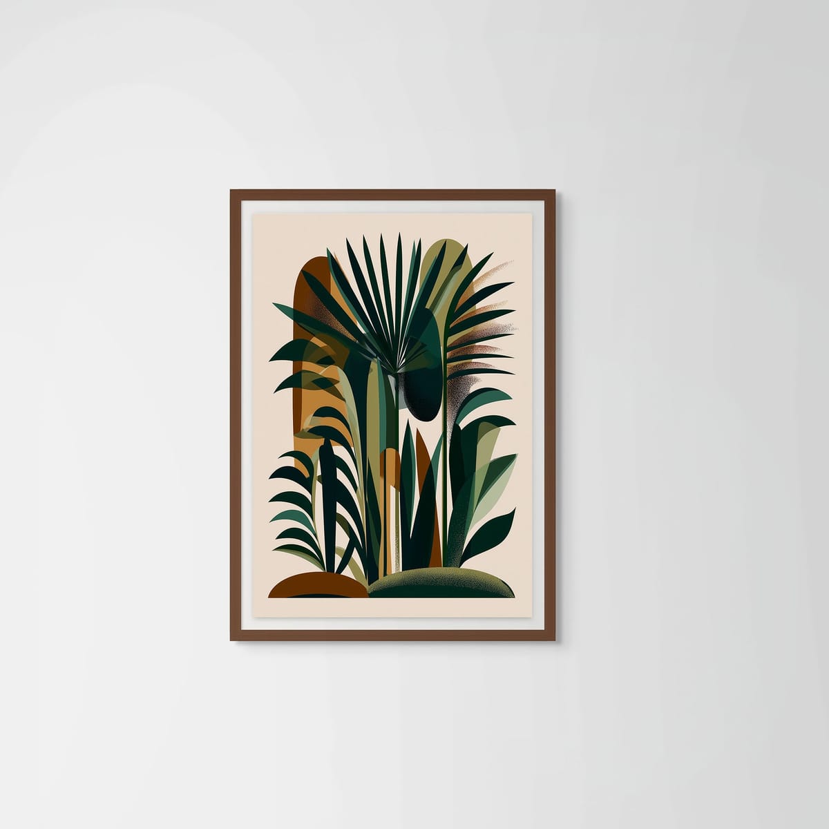 Palm Structure – dark wood frame – framed art print – Fringe Art Studio- Wall Art- Cairo Egypt