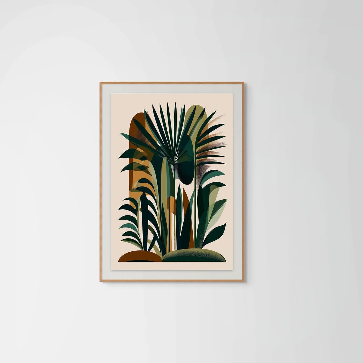 Palm Structure – natural wood frame – framed art print – Fringe Art Studio- Wall Art- Cairo Egypt