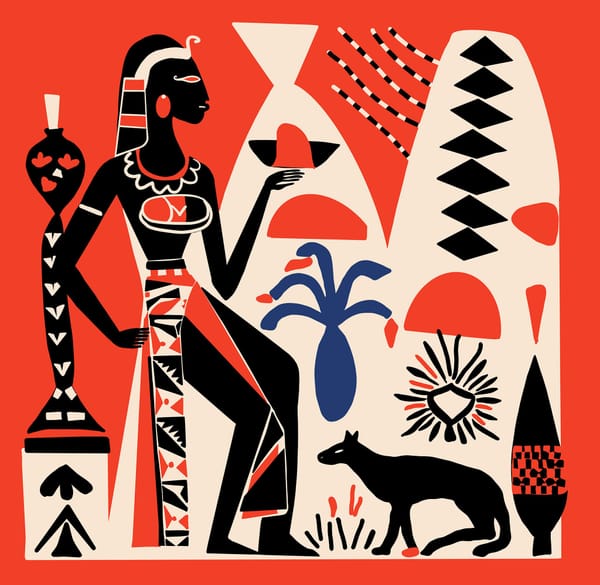 Pharaoh Magic Red – framed wall art print – Fringe Art Studio- Wall Art- Cairo Egypt