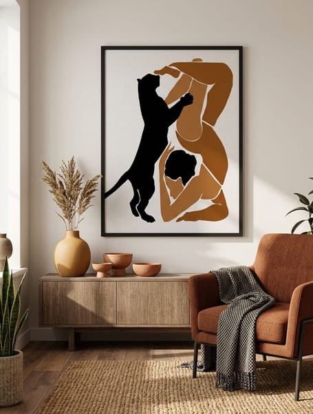 Tiger Yoga – wall art – Fringe Art Studio- Wall Art- Cairo Egypt