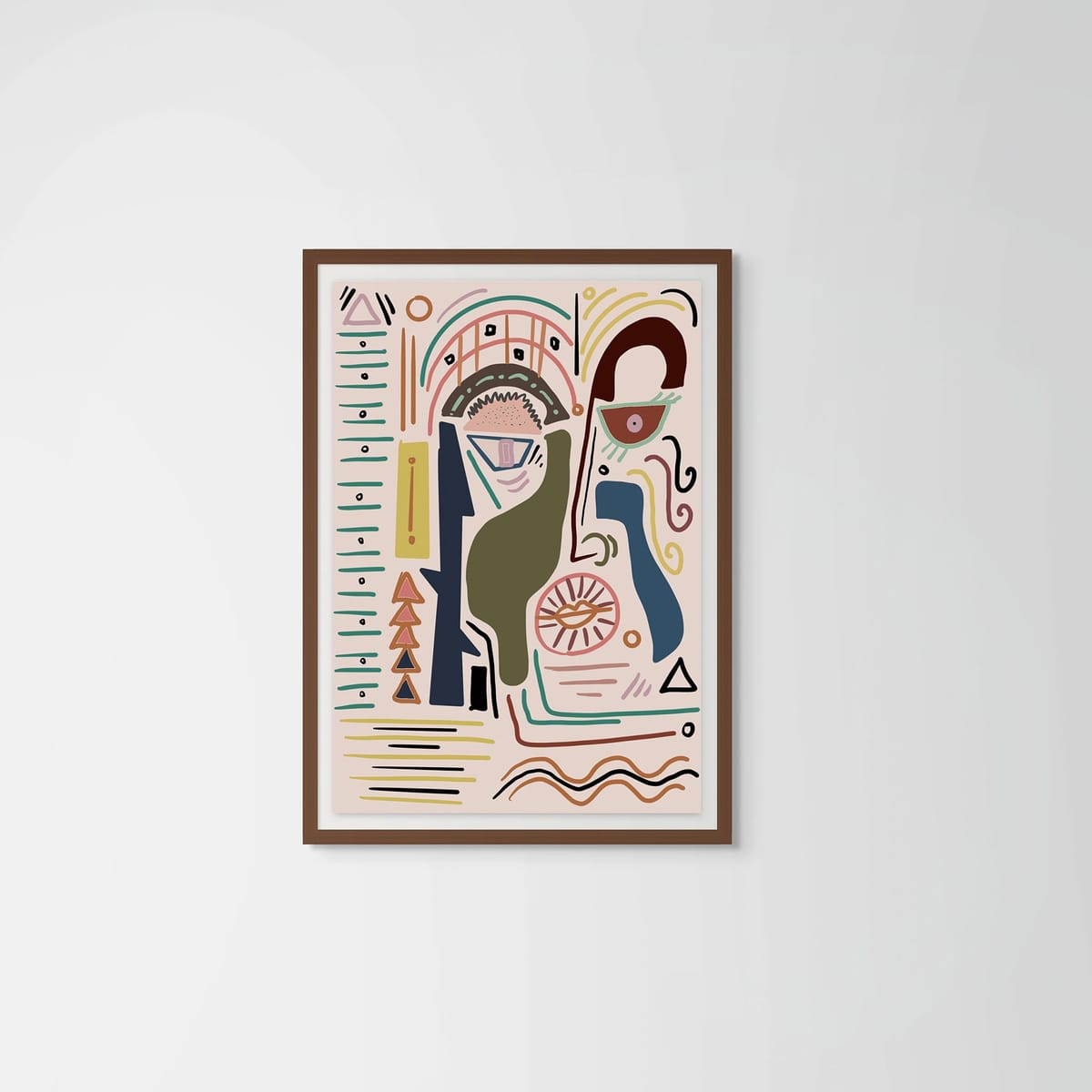 Self Reflection – dark wood frame – framed art print – Fringe Art Studio- Wall Art- Cairo Egypt