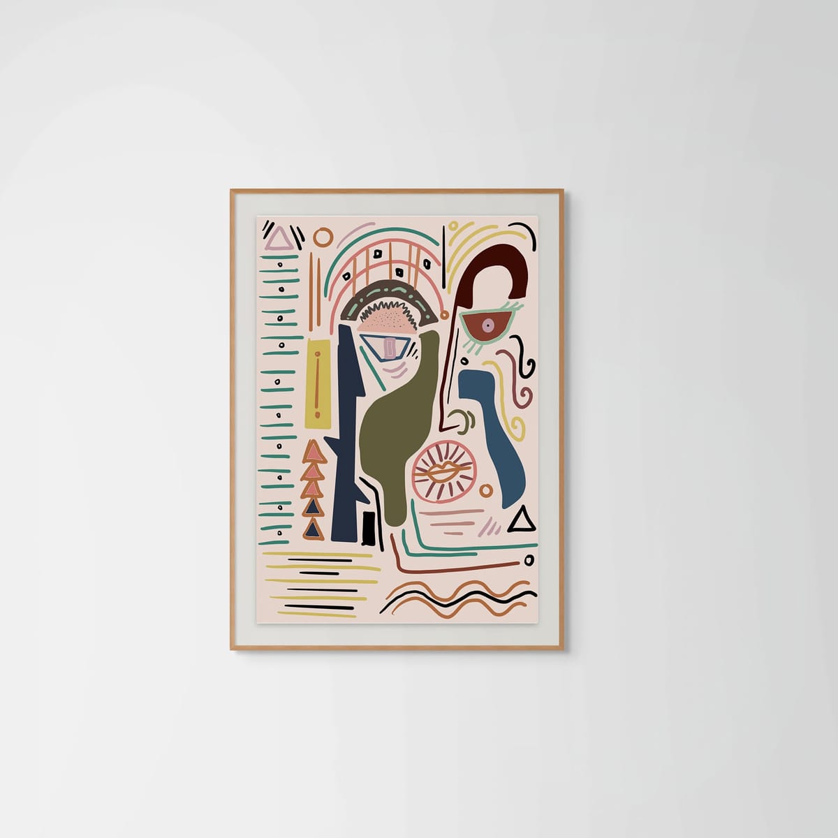 Self Reflection – natural wood frame – framed art print – Fringe Art Studio- Wall Art- Cairo Egypt