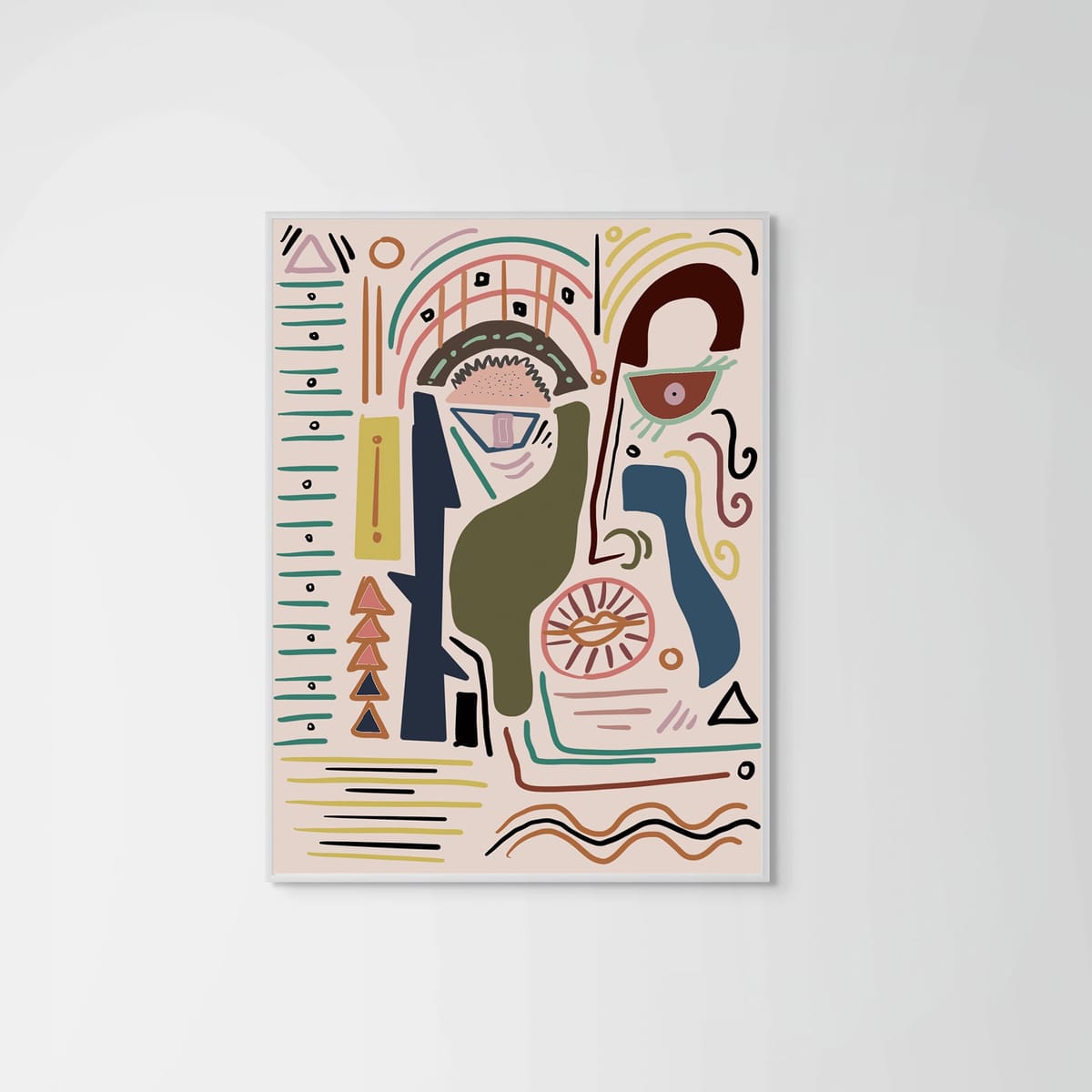 Self Reflection – white frame – no mount – Fringe Art Studio- Wall Art- Cairo Egypt