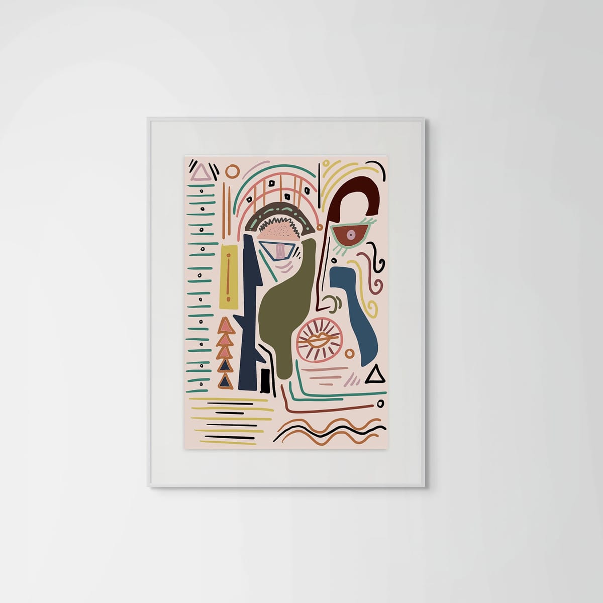 Self Reflection – white frame – framed art print – Fringe Art Studio- Wall Art- Cairo Egypt