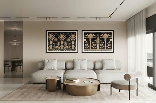 Golden Palms Set – art print set – Fringe Art Studio- Wall Art- Cairo Egypt