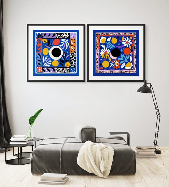 The Blues – art print set – Fringe Art Studio- Wall Art- Cairo Egypt