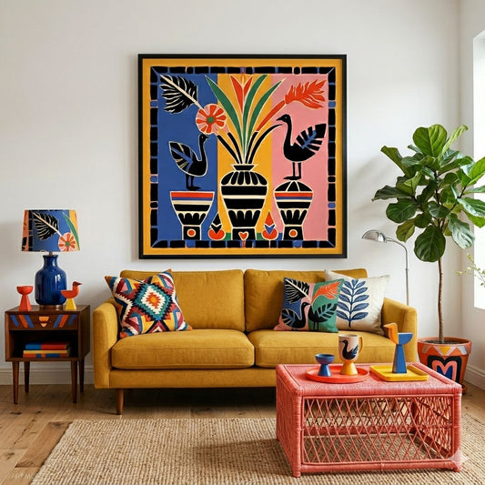 Garden Guardians – wall art in home – Fringe Art Studio- Wall Art- Cairo Egypt