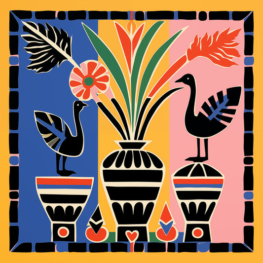 Garden Guardians – framed wall art print – Fringe Art Studio- Wall Art- Cairo Egypt