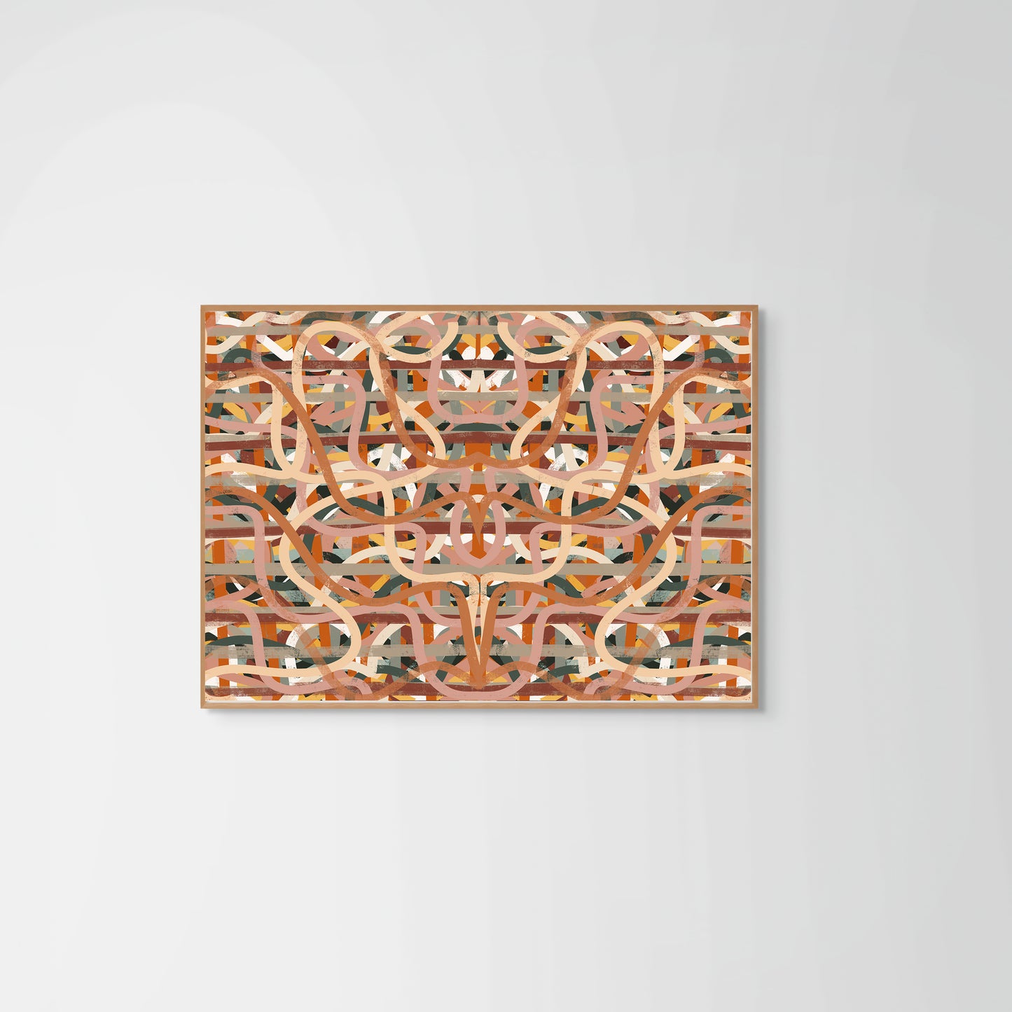 Threads – natural wood frame – no mount – Fringe Art Studio- Wall Art- Cairo Egypt