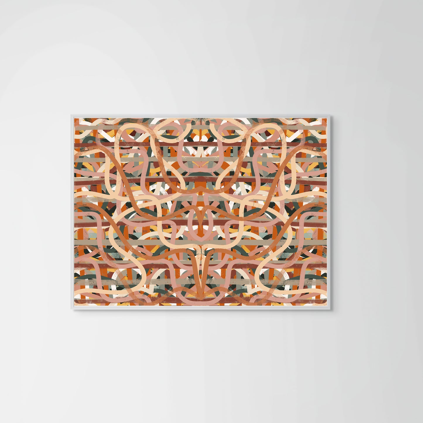 Threads – white frame – no mount – Fringe Art Studio- Wall Art- Cairo Egypt