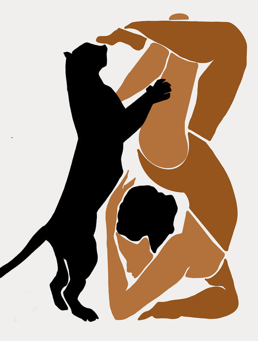 Tiger Yoga – framed wall art print – Fringe Art Studio- Wall Art- Cairo Egypt