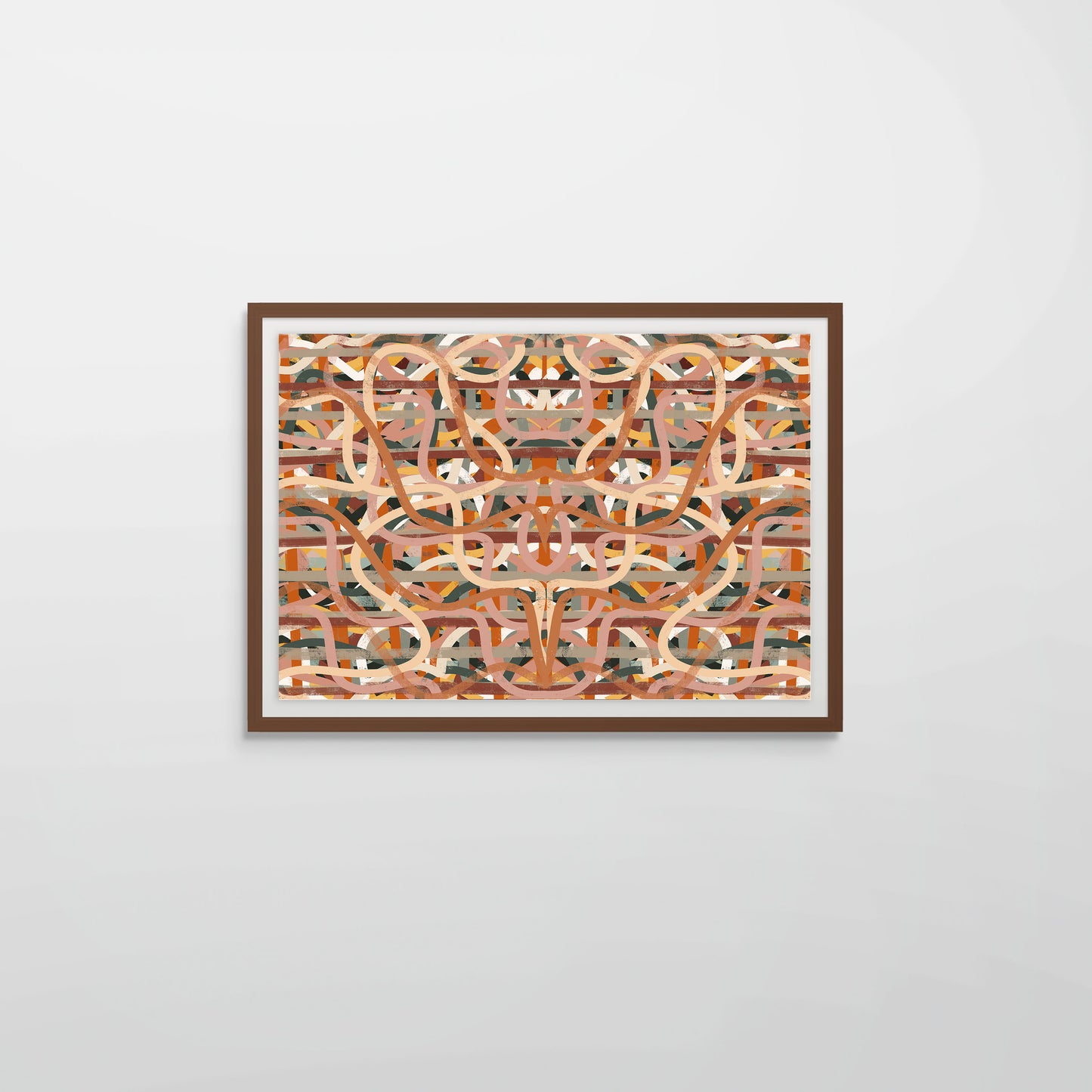 Threads – dark wood frame – framed art print – Fringe Art Studio- Wall Art- Cairo Egypt