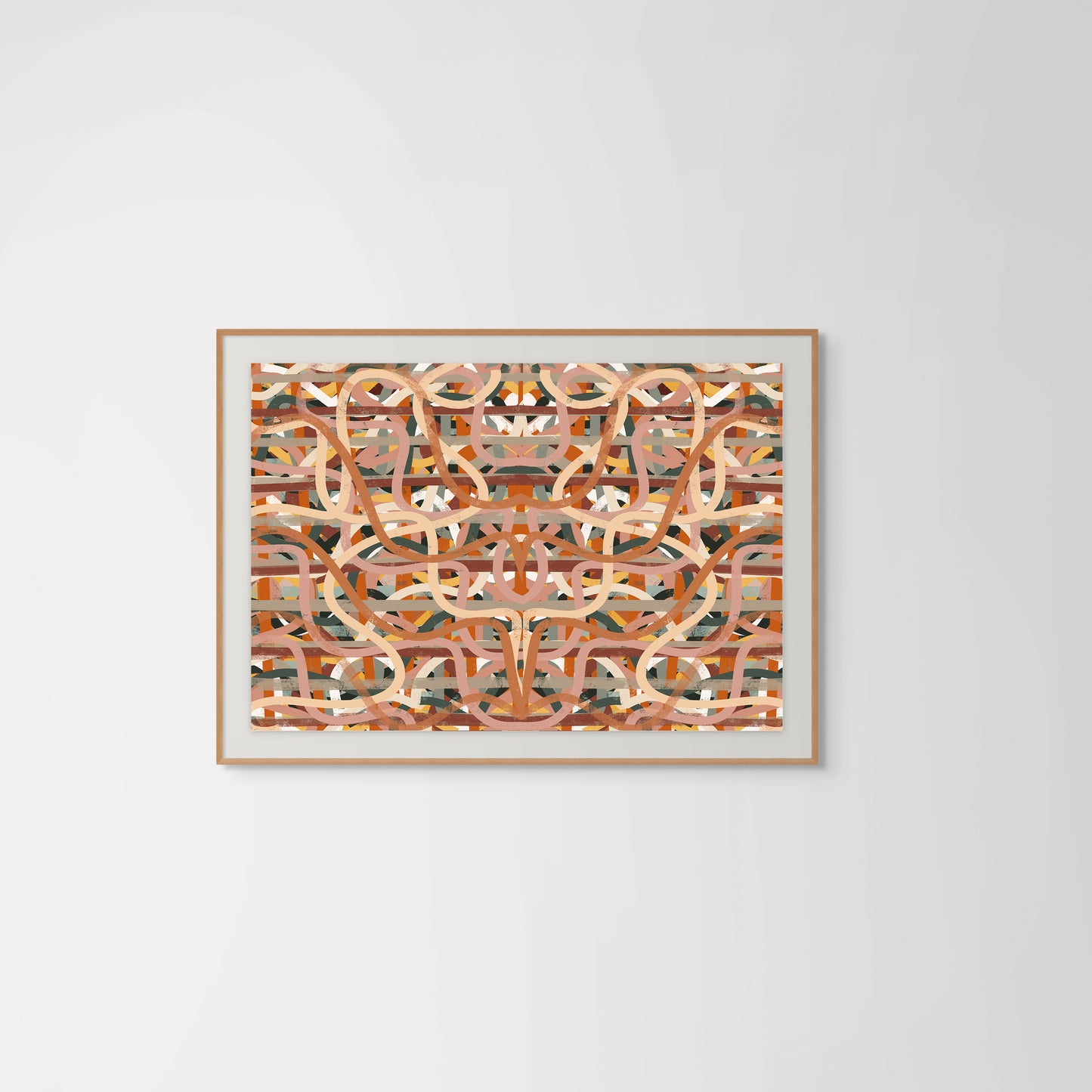 Threads – natural wood frame – framed art print – Fringe Art Studio- Wall Art- Cairo Egypt