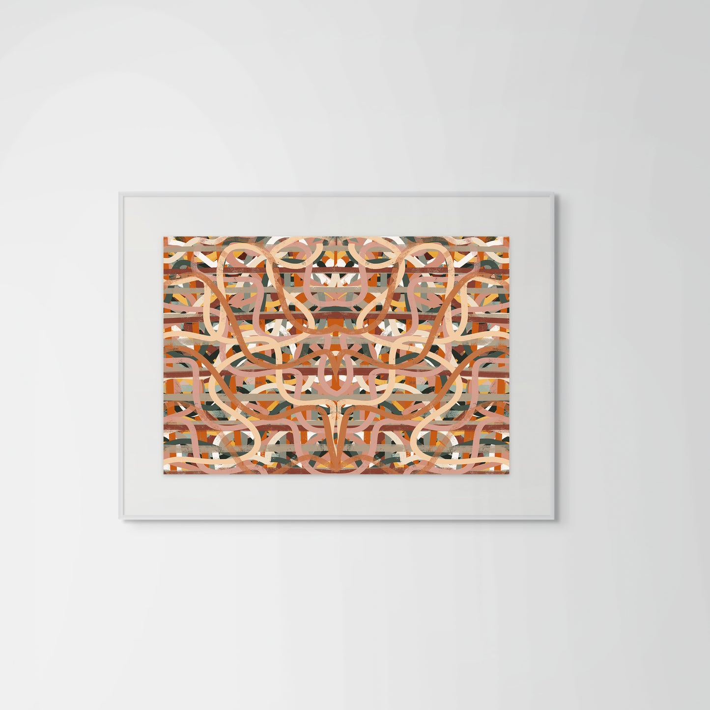 Threads – white frame – framed art print – Fringe Art Studio- Wall Art- Cairo Egypt